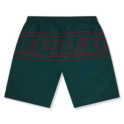 Supreme Big Logo Nylon Green Shorts
