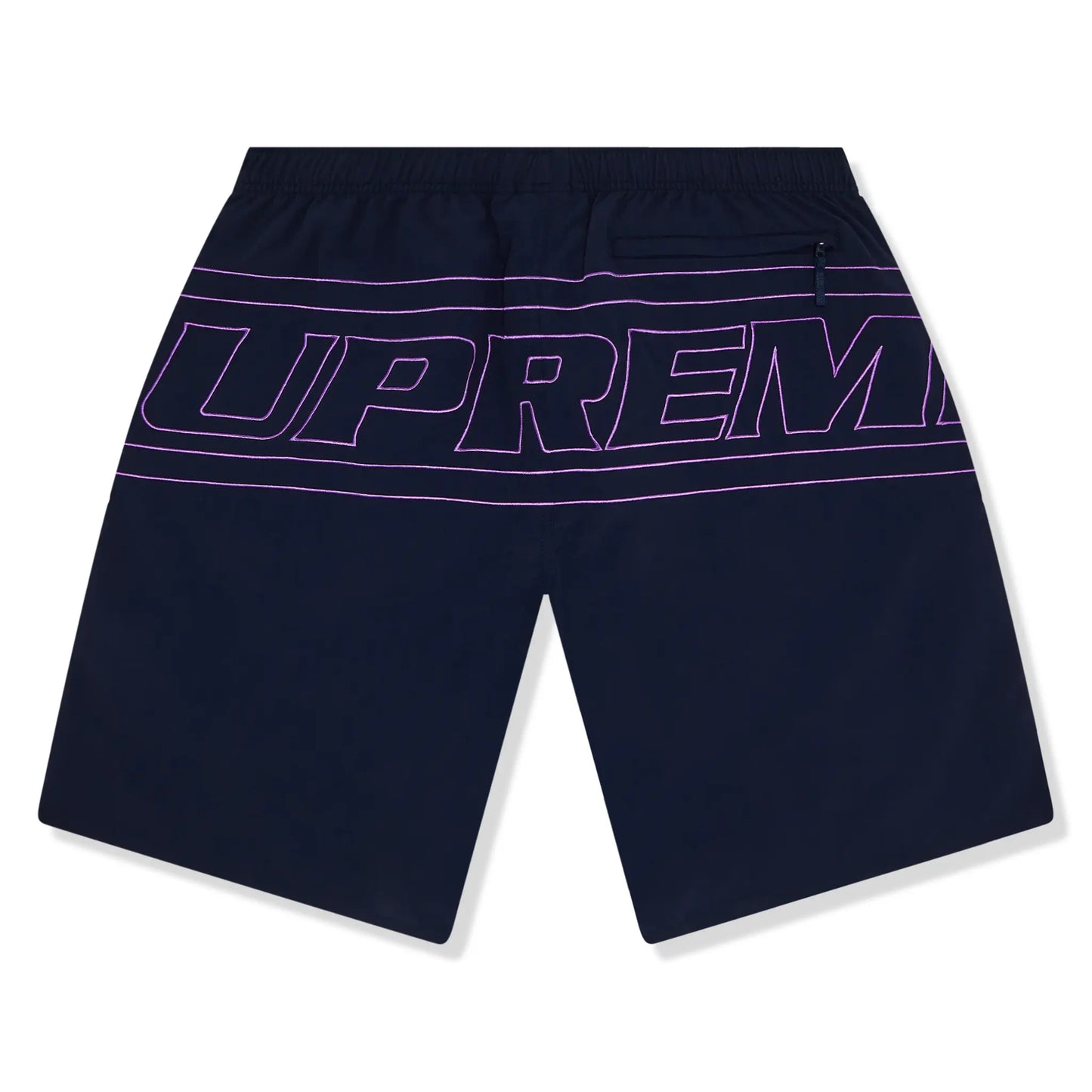 Supreme Big Logo Nylon Navy Shorts