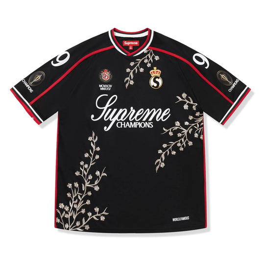 Supreme Floral Black Soccer Jersey (FW25)