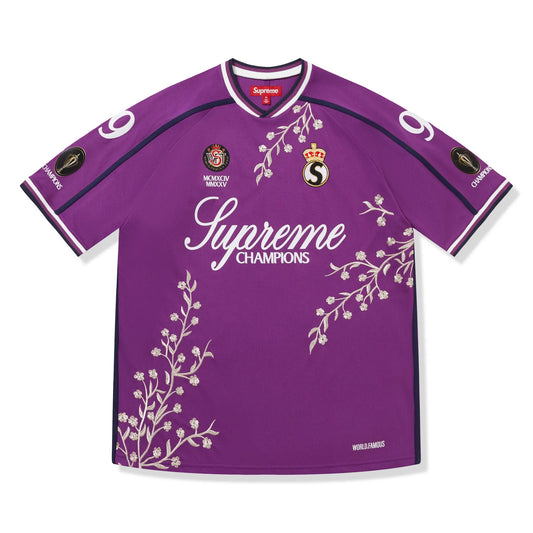 Supreme Floral Purple Soccer Jersey (FW25)