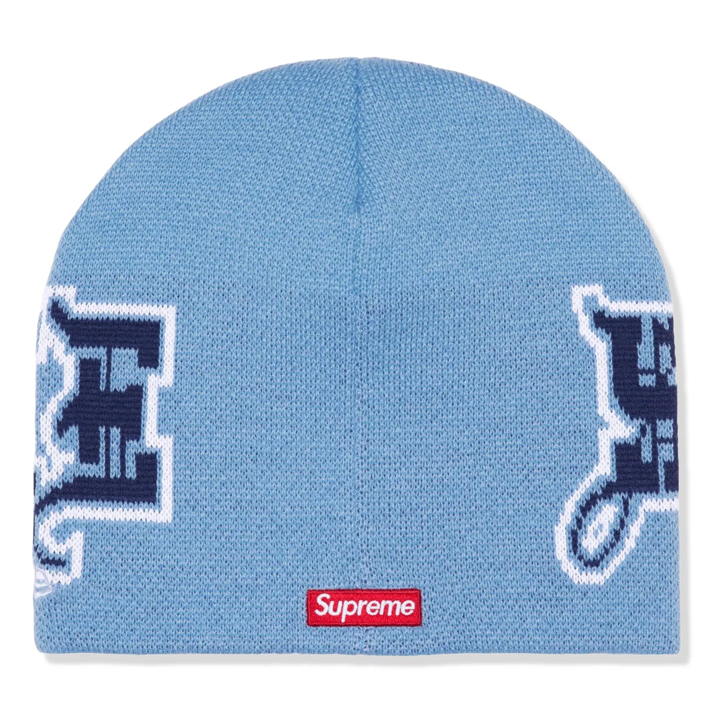 Supreme New Era Outline Light Blue Beanie (FW25)