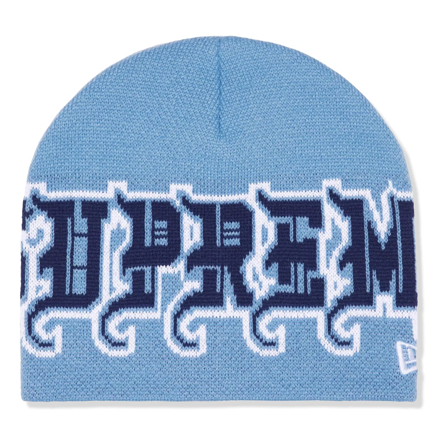 Supreme New Era Outline Light Blue Beanie (FW25)
