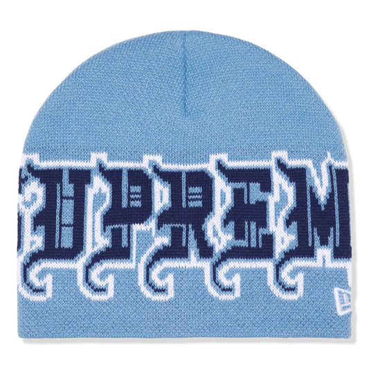 Supreme New Era Outline Light Blue Beanie (FW25)