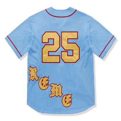 Supreme Old English Blue Baseball Jersey