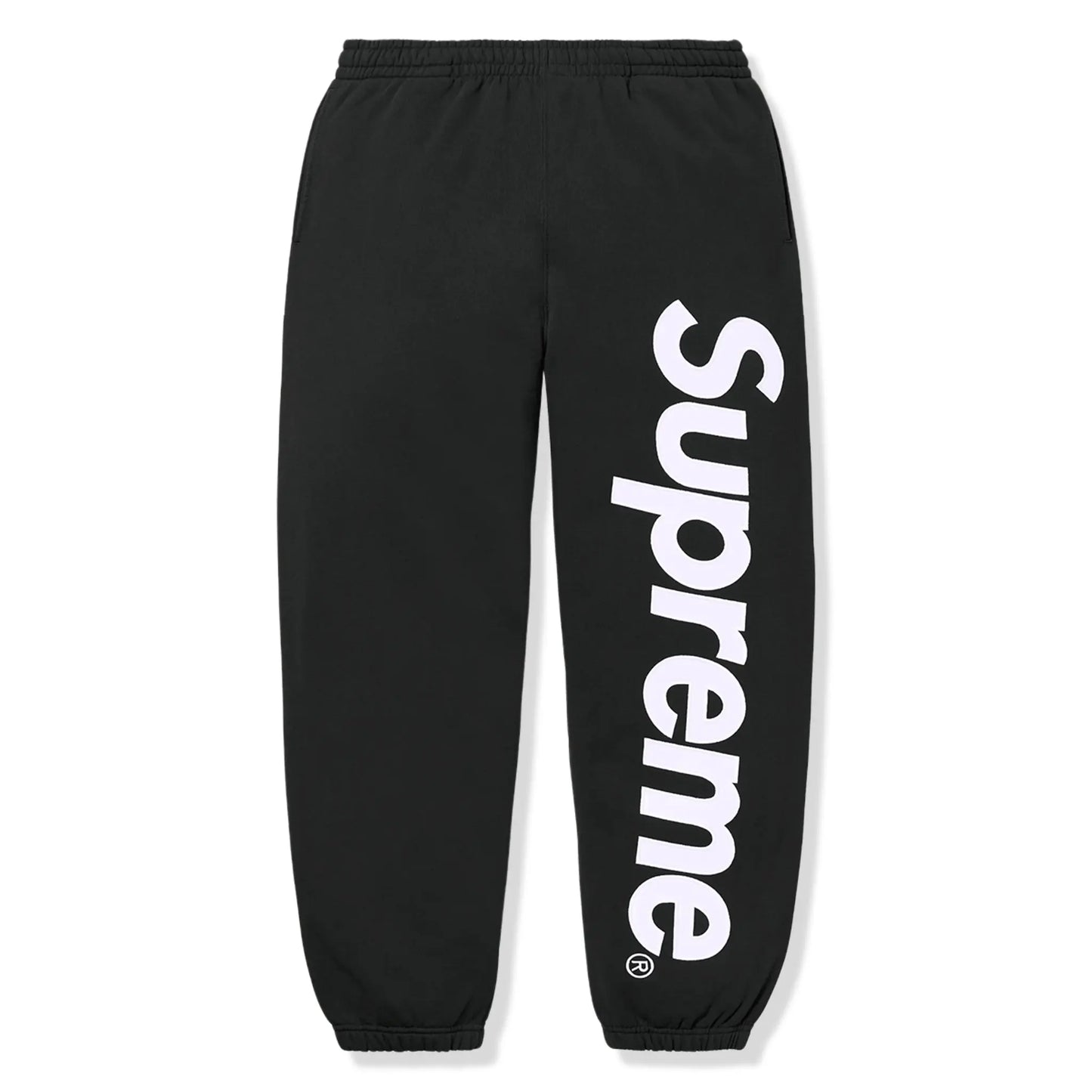 Supreme Satin Applique Black Sweatpants