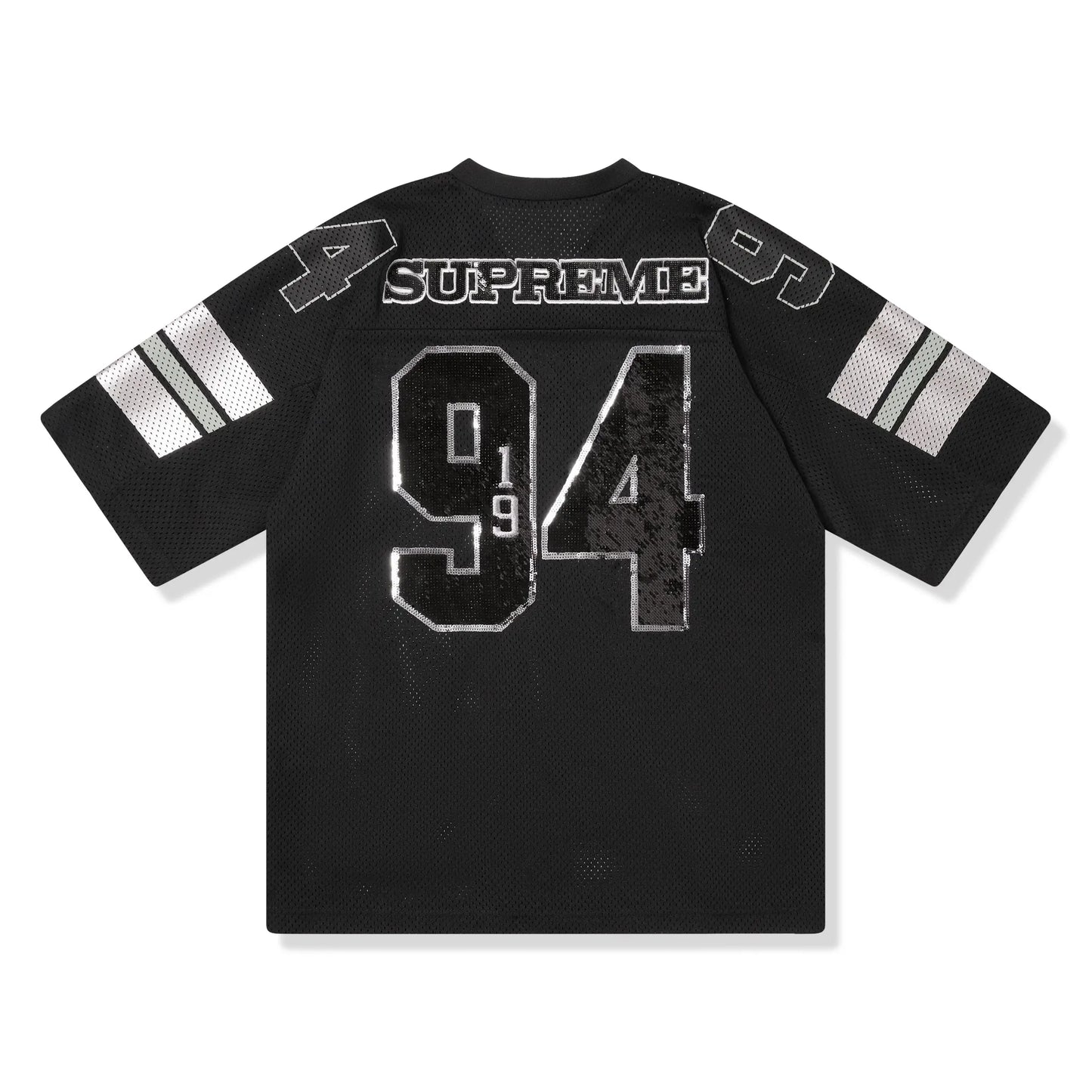 Supreme Sequin Black Football Jersey (FW25)