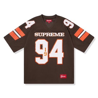 Supreme Sequin Brown Football Jersey (FW25)
