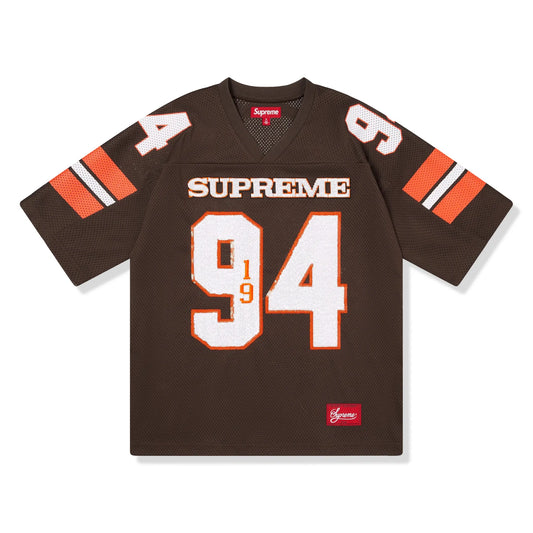Supreme Sequin Brown Football Jersey (FW25)