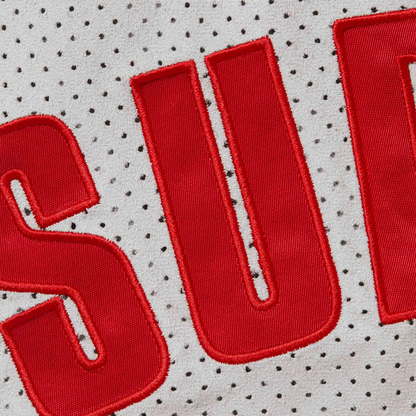 Supreme Ultrasuede Mesh Grey Baseball Shorts