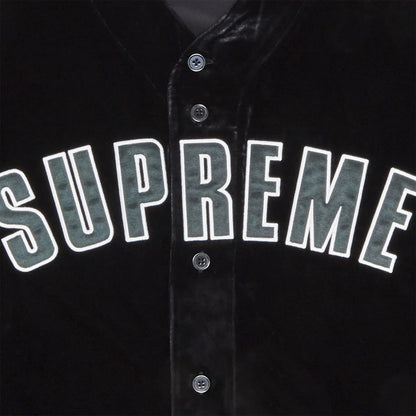 Supreme Velvet Black Baseball Jersey