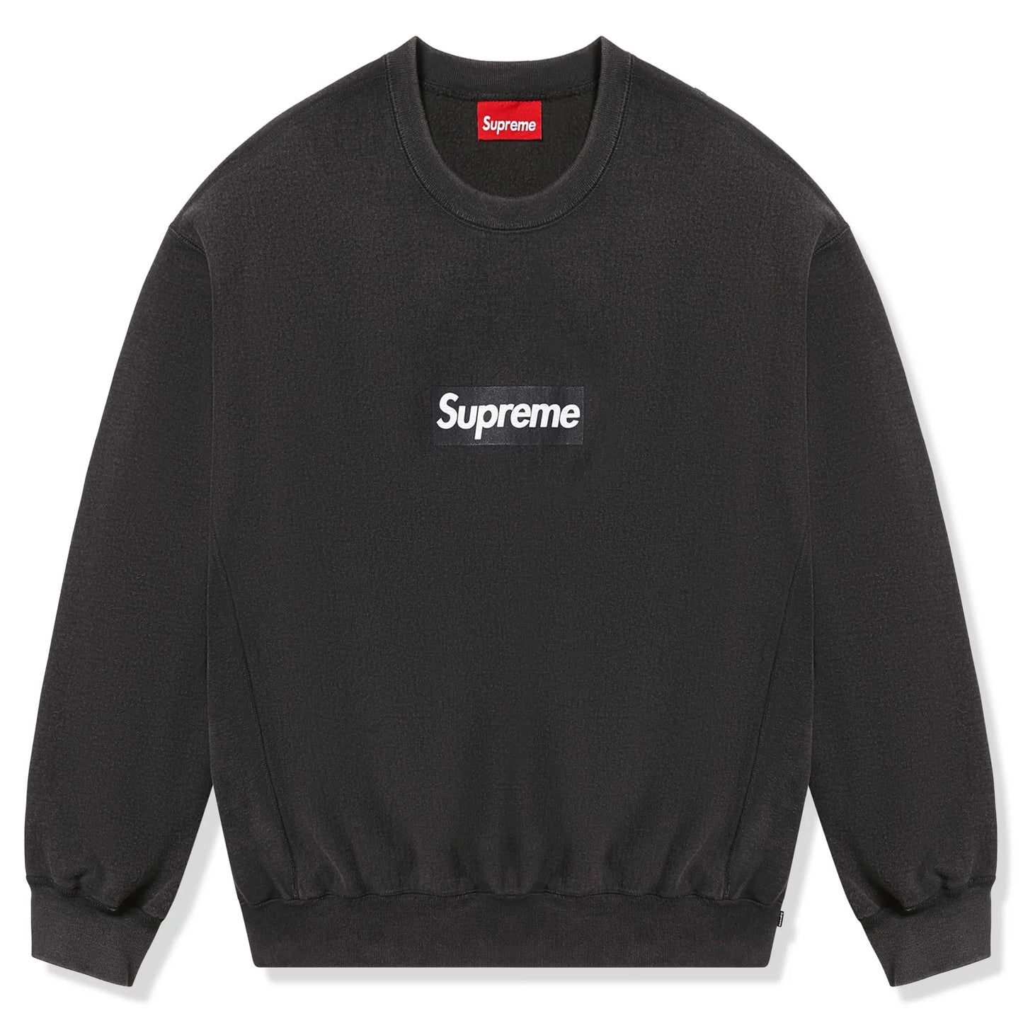 Supreme Washed Box Logo Black Crewneck