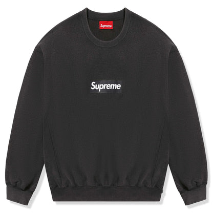 Supreme Washed Box Logo Black Crewneck