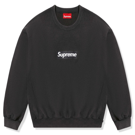 Supreme Washed Box Logo Black Crewneck