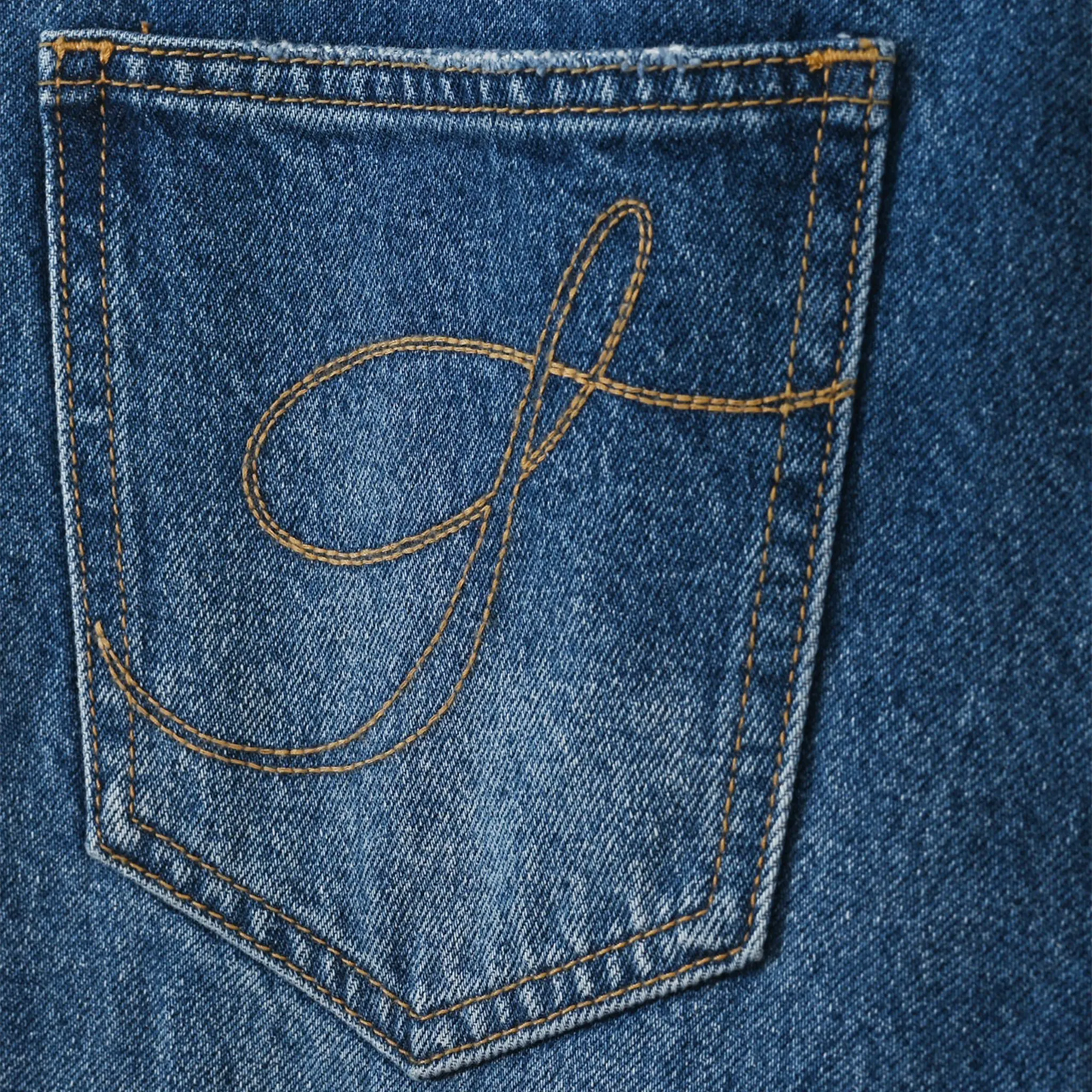 Syenti Released Hem Jeans Mid Blue