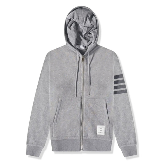 Thom Browne Classic Loopback 4-Bar Tonal Full Zip Medium Grey Hoodie
