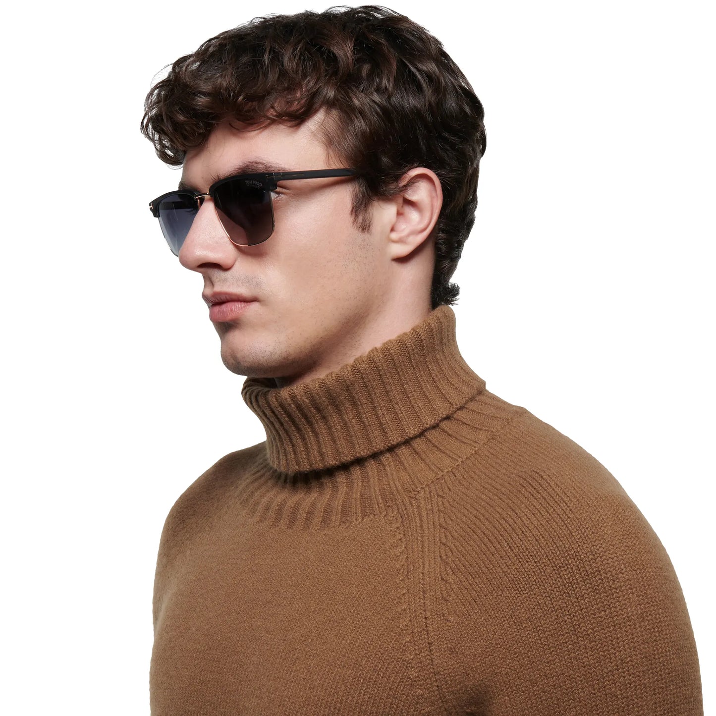 Tom Ford Hudson-02 FT0997-H 02D 55 Black Polarised Sunglasses