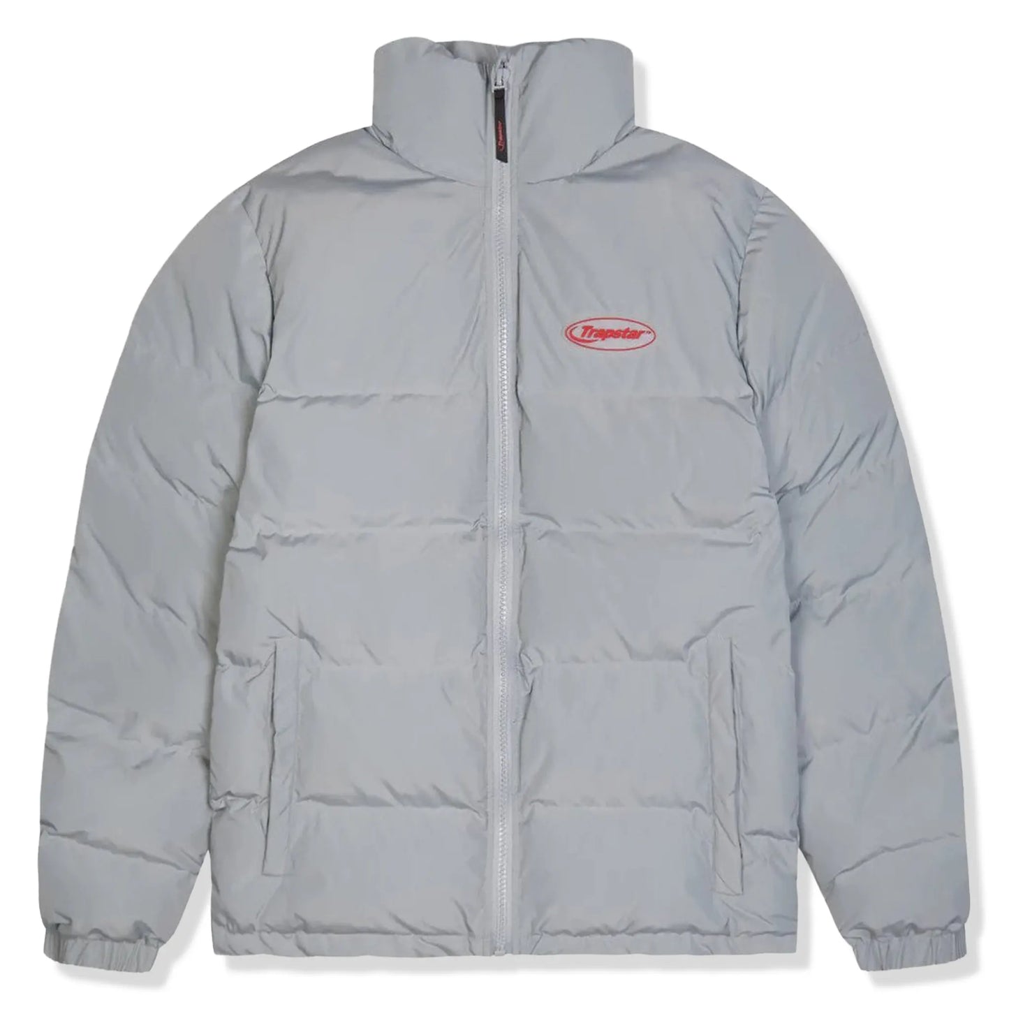 Trapstar Hyperdrive Light Grey Red Puffer Jacket