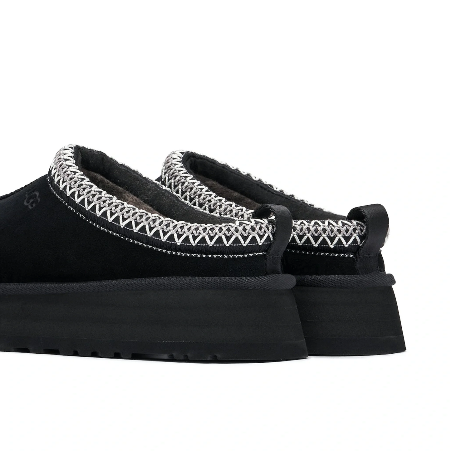 UGG Tazz Platform Black Slippers (W)
